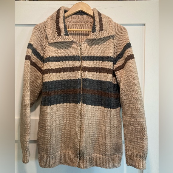 Handmade Knit Cardigan Sweater - Picture 1 of 6